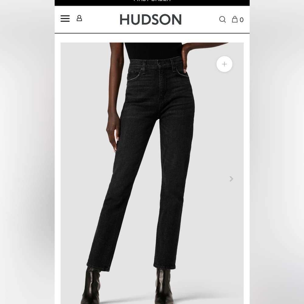 Hudson Harlow Ultra High-Rise Cigarette Ankle Jean size 23 NWT